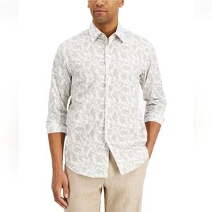 ​Tasso Elba Men’s Tropical Floral Button Down Shirt XXL